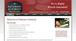 Desktop Screenshot of pattersonsautobody.com