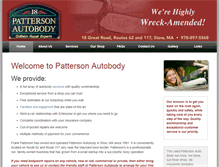 Tablet Screenshot of pattersonsautobody.com